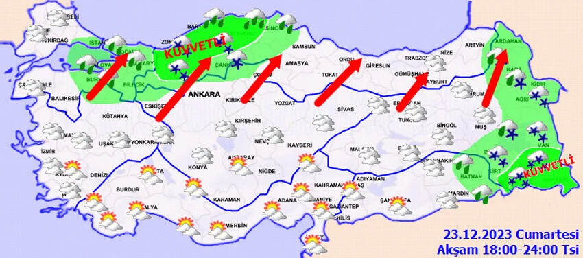 Meteoroloji saat vererek il il uyardı! Kar geliyor, dikkatli olun