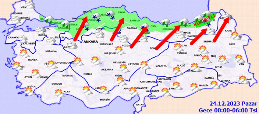 Meteoroloji saat vererek il il uyardı! Kar geliyor, dikkatli olun