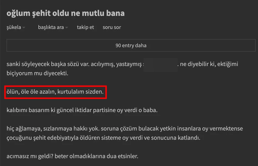 Şehitlere yönelik paylaşım yapanlar hakkında soruşturma başlatıldı