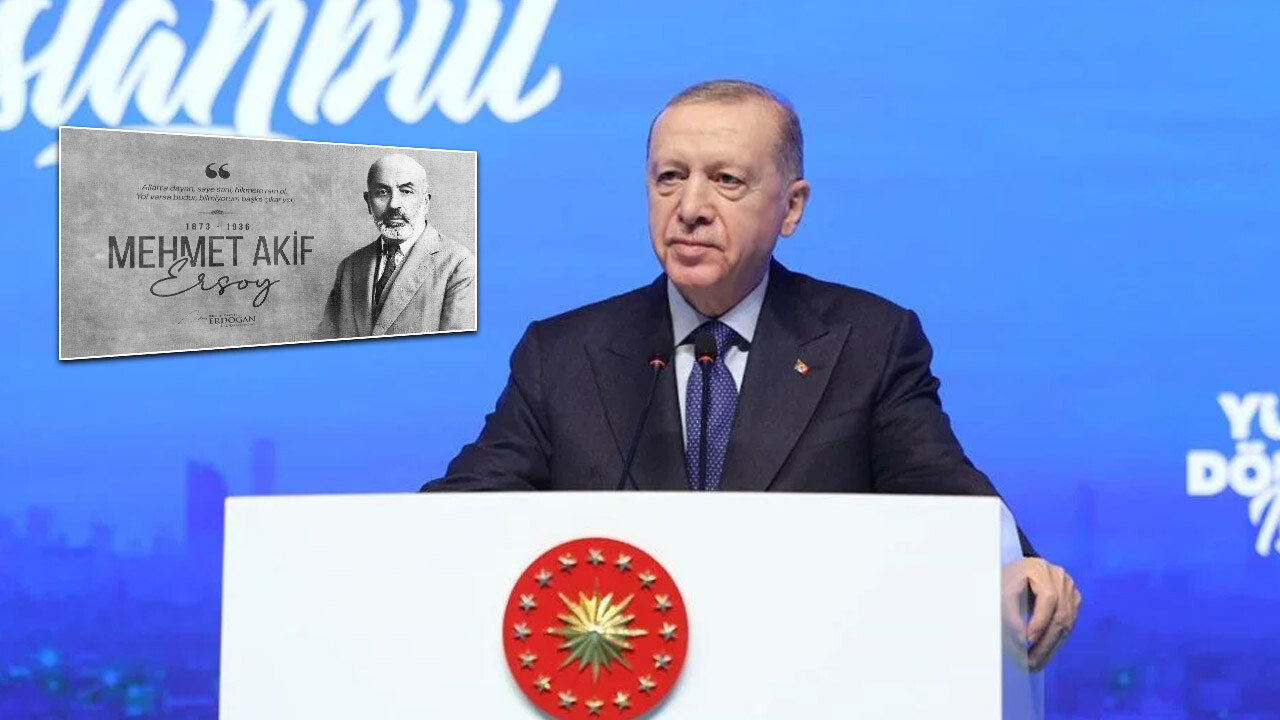 Cumhurbaşkanı Erdoğan, Mehmet Akif Ersoy&#039;u ölüm yıldönümünde andı 