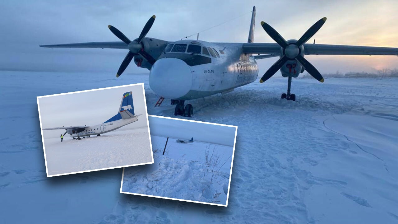 Rusya’da yolcu uçağı pilotu şaşırdı, pist yerine donan nehre indi