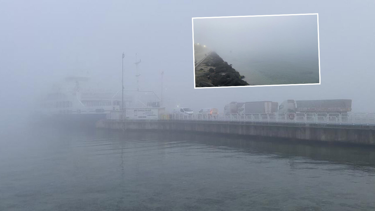 Çanakkale&#039;de boğaz trafiğine sis engeli: Geçişler kapatıldı!