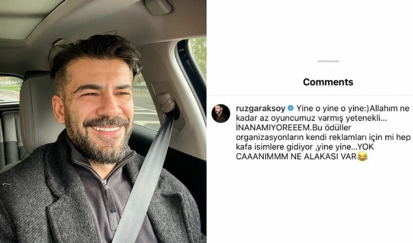 Oyuncu Rüzgar Aksoy, Serenay Sarıkaya’nın sürekli ödül almasına tepki gösterdi