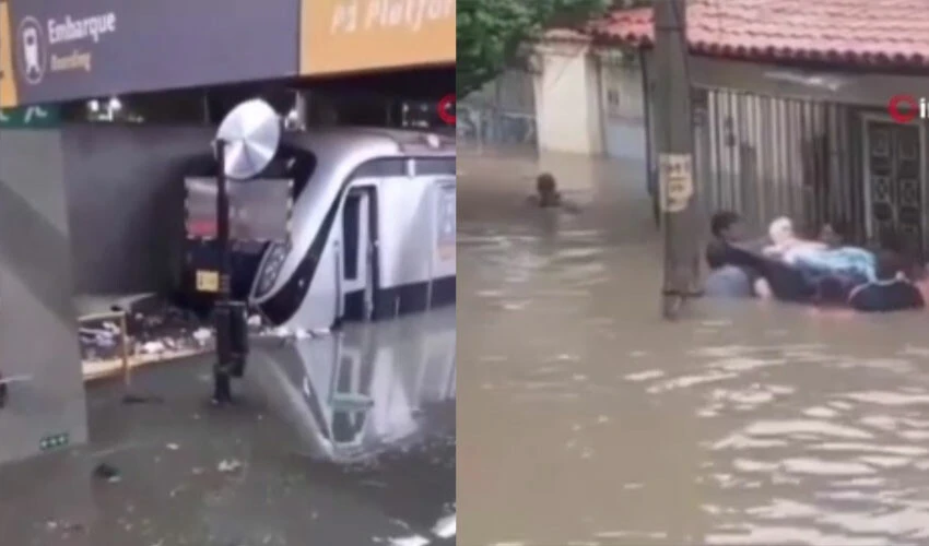 Şiddetli yağışlar sel felaketini de beraberinde getirdi