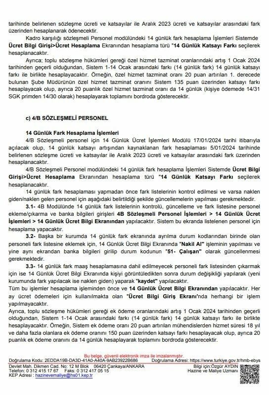 Memurun '14 günlük maaş farkı' işlemleri başlıyor! Hazine ve Maliye Bakanlığı duyurdu