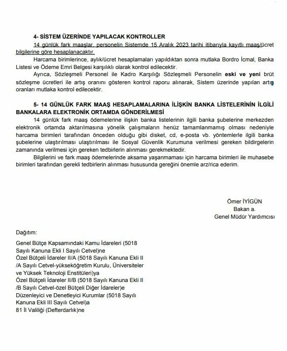 Memurun '14 günlük maaş farkı' işlemleri başlıyor! Hazine ve Maliye Bakanlığı duyurdu