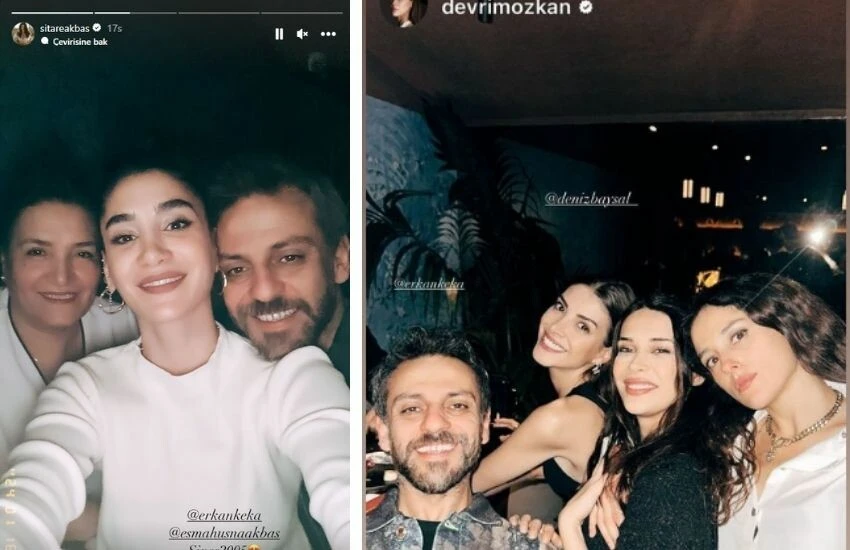 Erkan Kolçak Köstendil'e eşinden ve oyuncu arkadaşlarından sürpriz kutlama