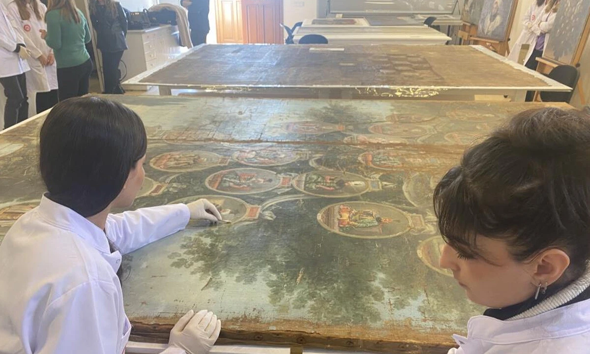 Sultan 1. Abdülhamid dönemi ait 'soyağacı' tablosu restorasyona girdi