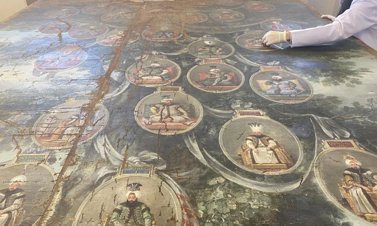 Sultan 1. Abdülhamid dönemi ait 'soyağacı' tablosu restorasyona girdi