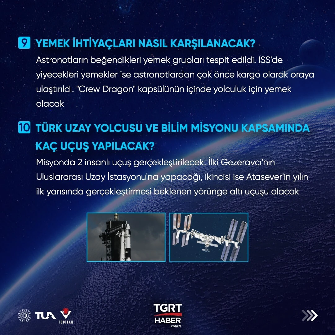 Türkiye'nin insanlı ilk uzay yolculuğuna saatler kaldı