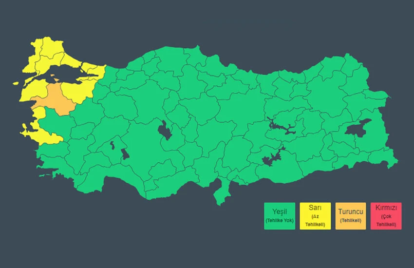 Bakan Yerlikaya tarih vererek duyurdu! 1 il için turuncu, 8 il için sarı kodlu uyarı