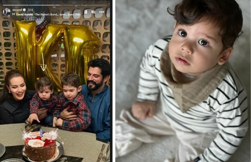 Fahriye Evcen oğlu Kerem'in yüzünü ilk kez gösterdi! Aile karesine beğeni yağdı