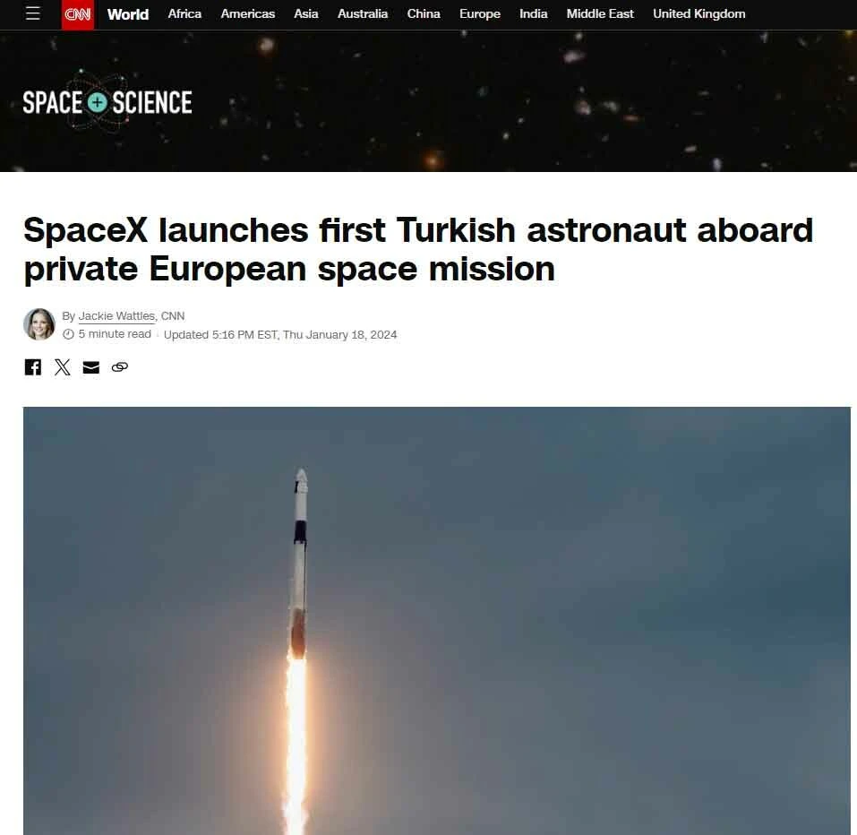 Türk astronot Alper Gezeravcı’nın uzay yolculuğu dünya basınında