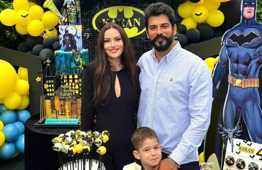 Fahriye Evcen oğlu Kerem&#039;in yüzünü ilk kez gösterdi! Aile karesine beğeni yağdı