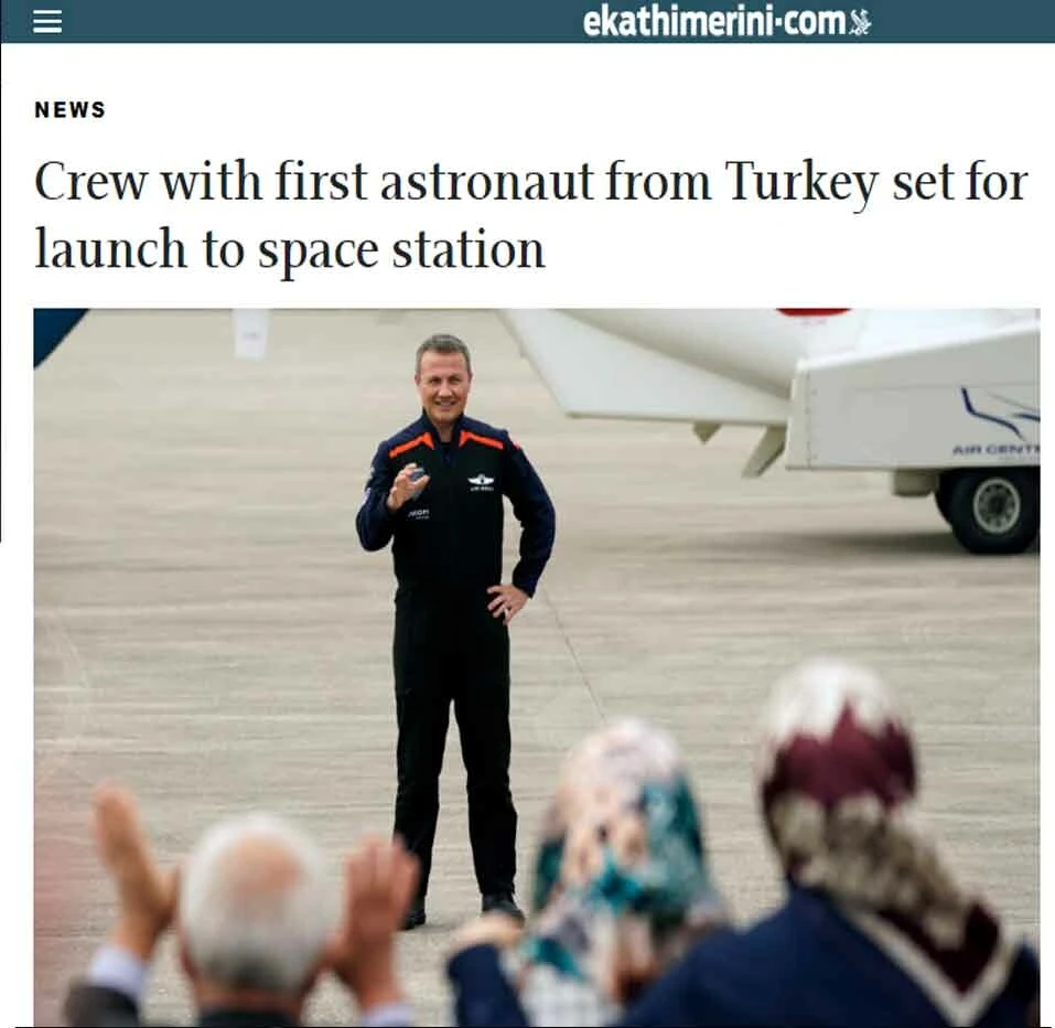Türk astronot Alper Gezeravcı’nın uzay yolculuğu dünya basınında