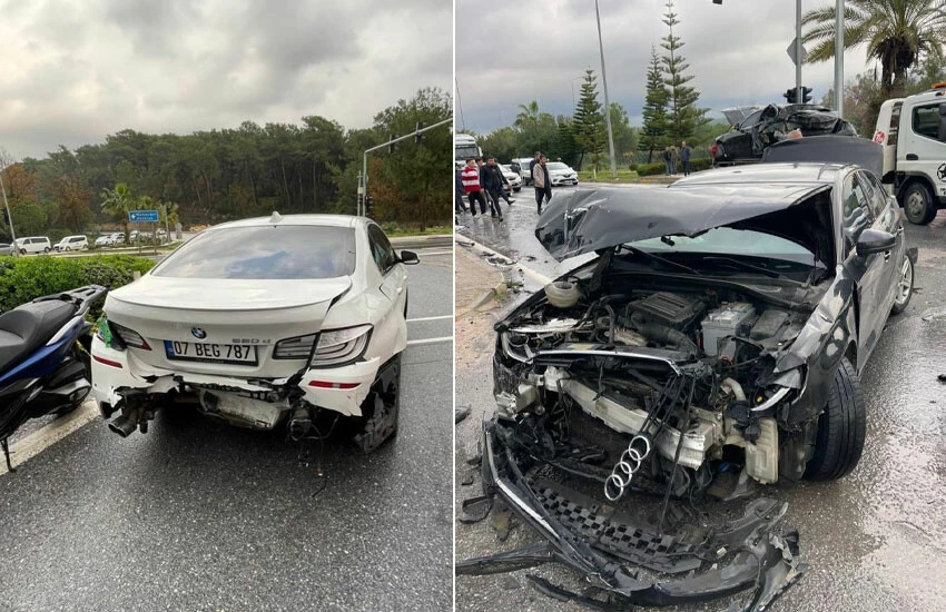 Freni tutmayan tır, araçların arasına daldı: Yaralılar var