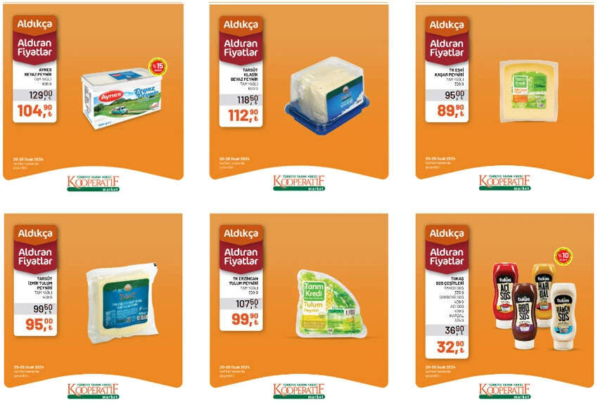 Tarım Kredi marketlerinde dev indirim! Peynir, yumurta, tavuk, ayçiçek yağı fiyatları düştü