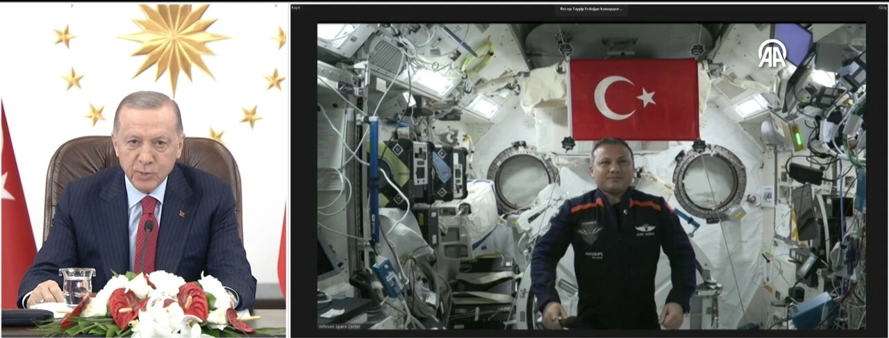 Erdoğan, Gezeravcı ile görüştü: ISS'ten ilk canlı bağlantı