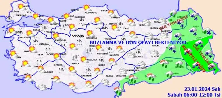 Bugün hava nasıl olacak? Meteoroloji'den çığ uyarısı geldi... İşte İstanbul, Ankara, İzmir ve il il 23 Ocak hava durumu