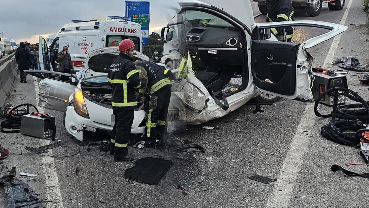 4 araç birbirine girdi! Kocaeli’nde feci kaza: 1 ölü, 1 yaralı