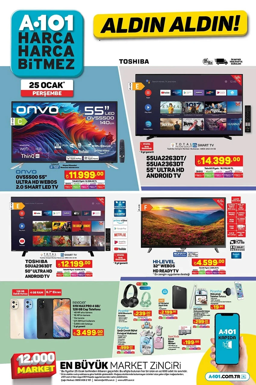 A101 aktüel kataloğunda tam altın fiyatına evinizi dizebilirsiniz! Koltuktan televizyona, buz dolabından bulaşık makinesine her şey A101'de...