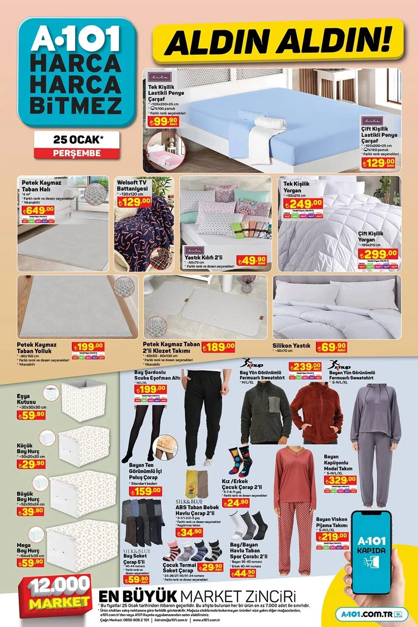 A101 aktüel kataloğunda tam altın fiyatına evinizi dizebilirsiniz! Koltuktan televizyona, buz dolabından bulaşık makinesine her şey A101'de...