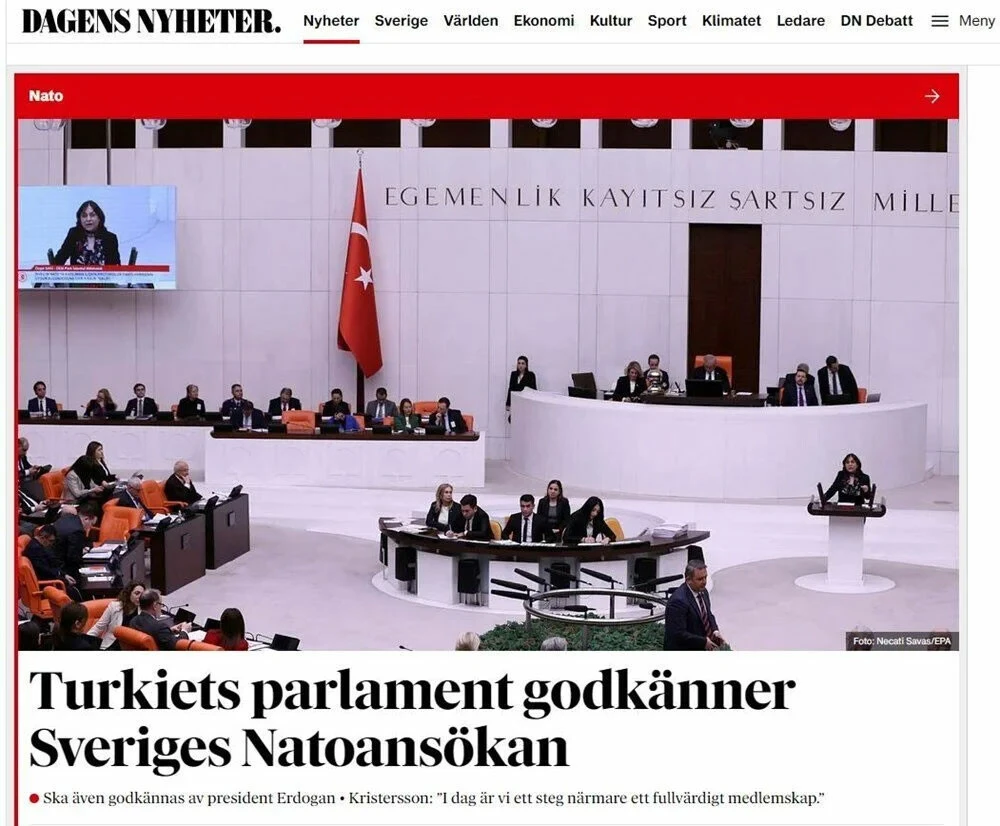 TBMM'nin İsveç kararı dünya basınında