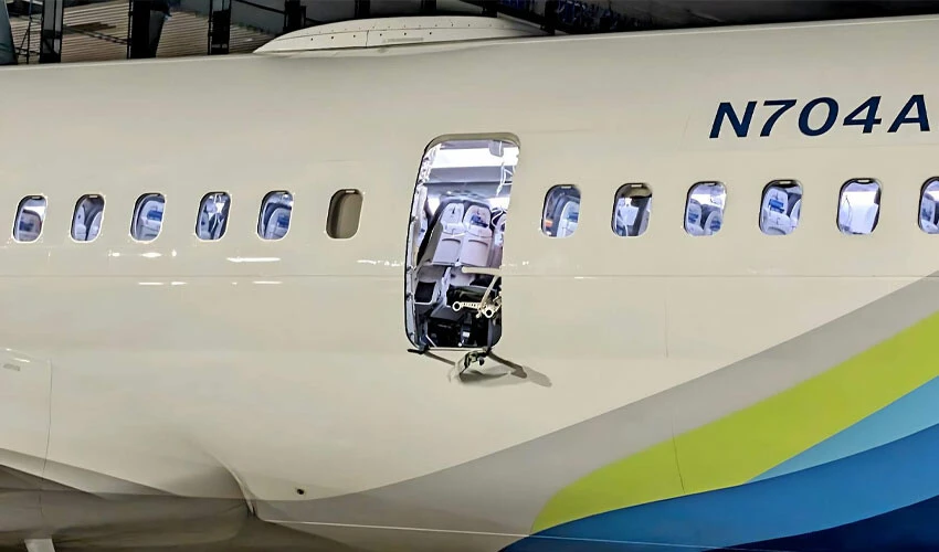 Boeing tipi uçağın, kalkış sırasında tekerleği düştü