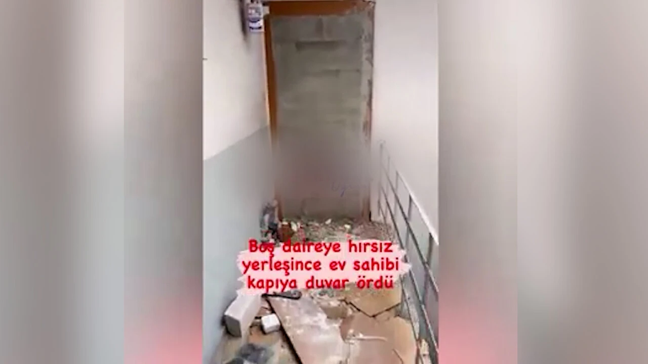 Evinde gizlice yaşayan hırsıza karşı böyle önlem aldı: Kapıya duvar ördü