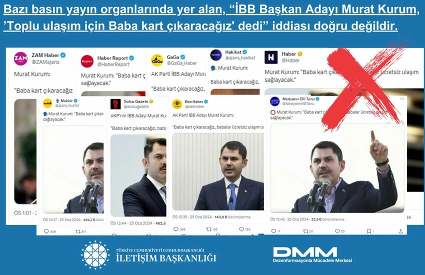 İletişim Başkanlığı’ndan ‘Baba kart’ açıklaması
