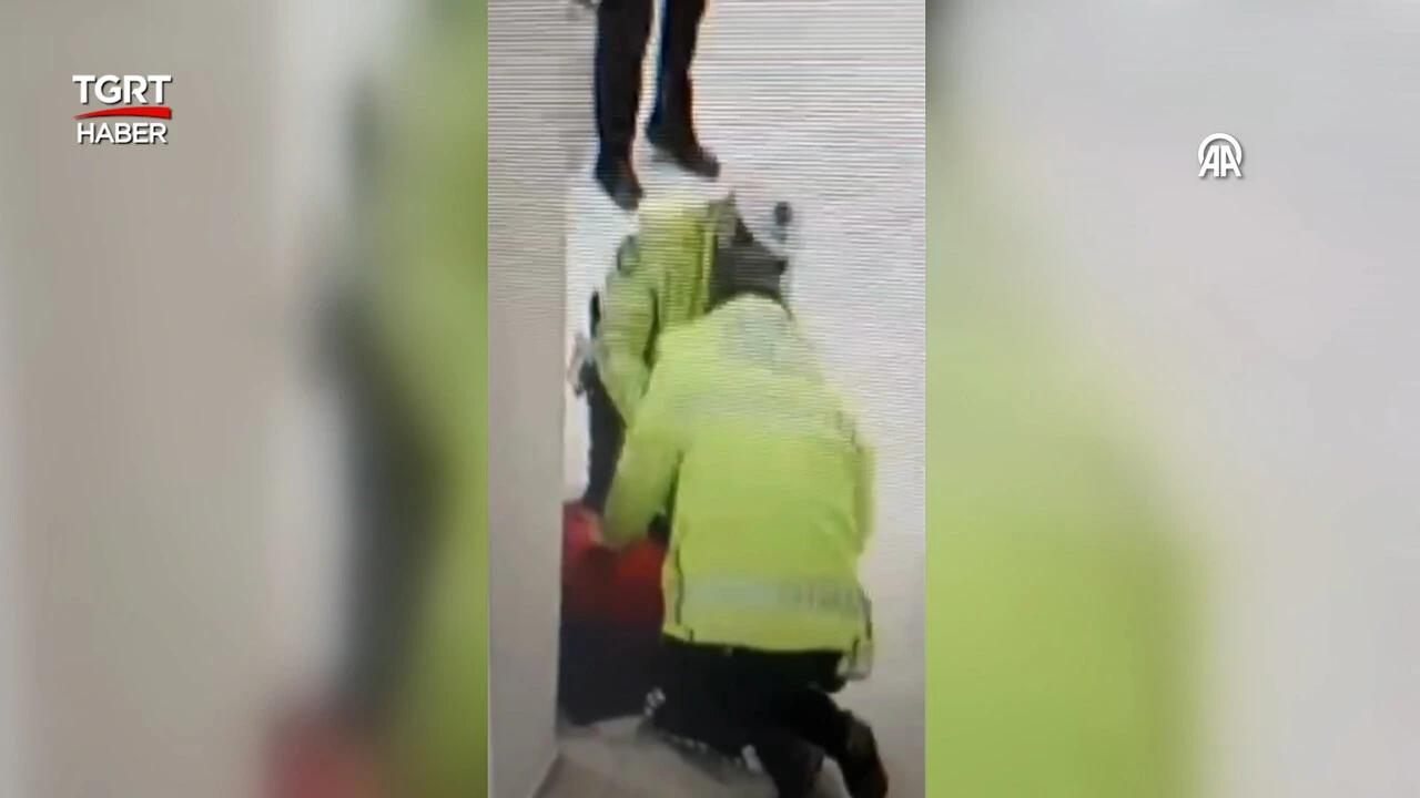 Kahraman polis memuru, kalbi duran adamı hayata döndürdü
