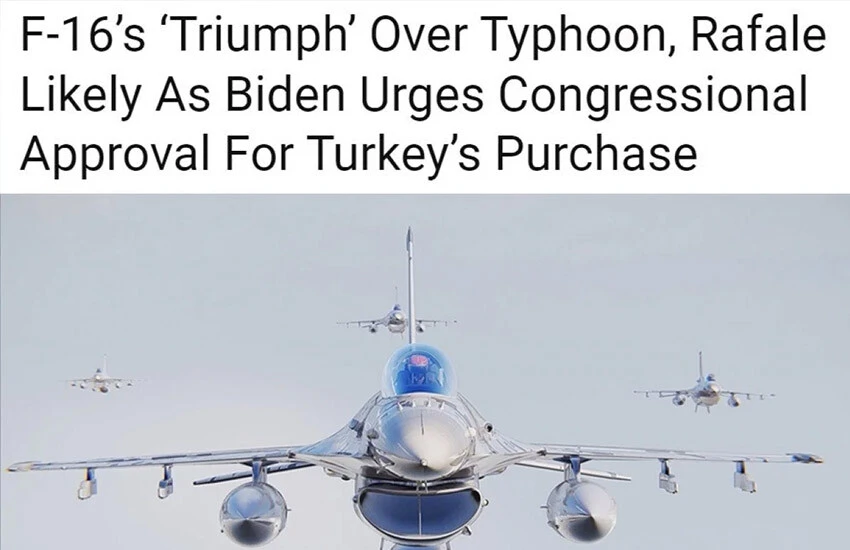 F-16'lar için kapıyı açan anahtar 'Eurofighter Typhoon' oldu!