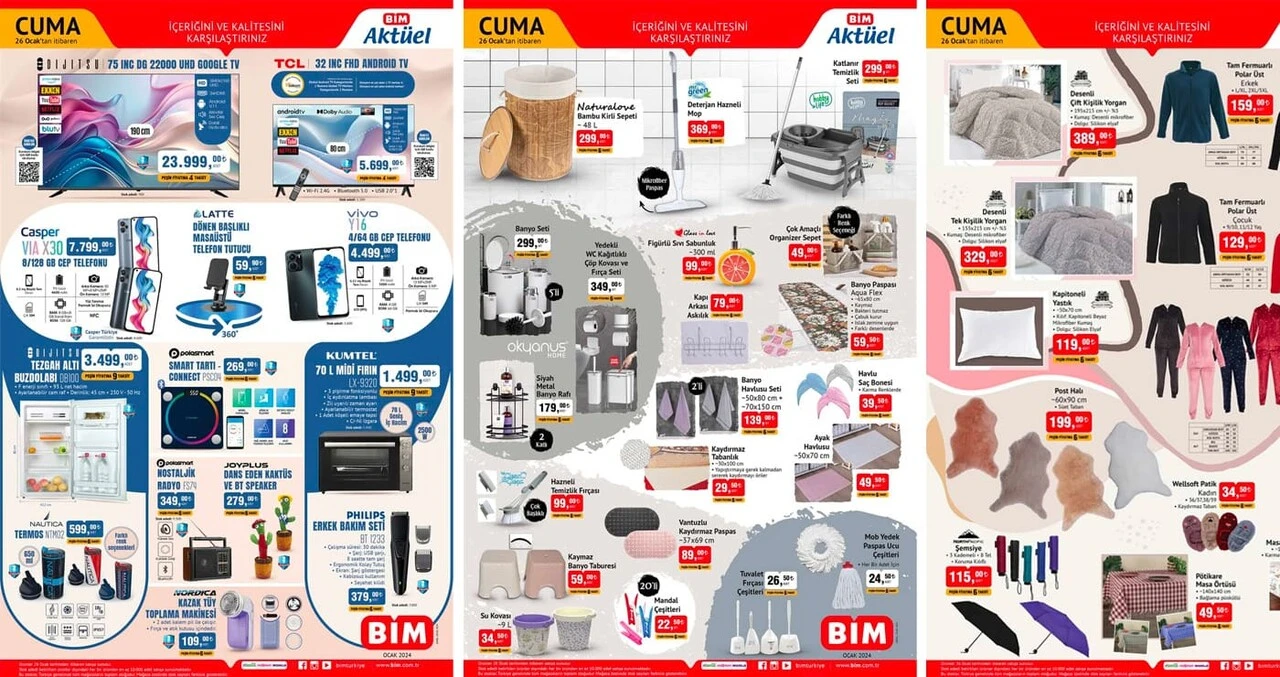 BİM aktüel indirimleri 26 Ocak 2024 | BİM'de bu hafta neler var, hangi ürünler geliyor?