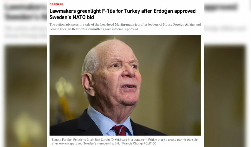 ABD'nin Türkiye'ye F-16 onayı dünya basınında - 4. Resim