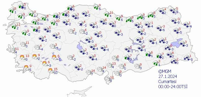 Bugün hava nasıl olacak? Meteoroloji'den 8 ilde kar alarmı! İşte 27 Ocak il il hava durumu