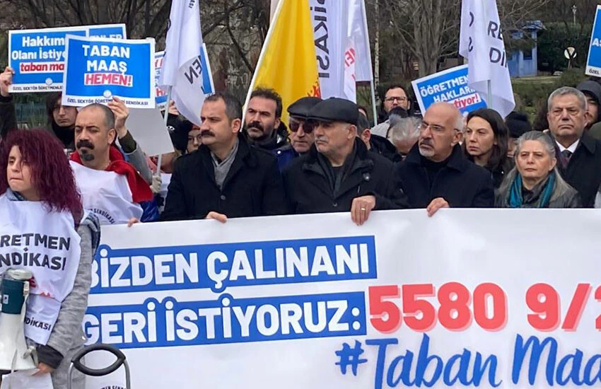 Özlük hakları için sesleri yükseldi: Öğretmenler Meclis’e yürüdü