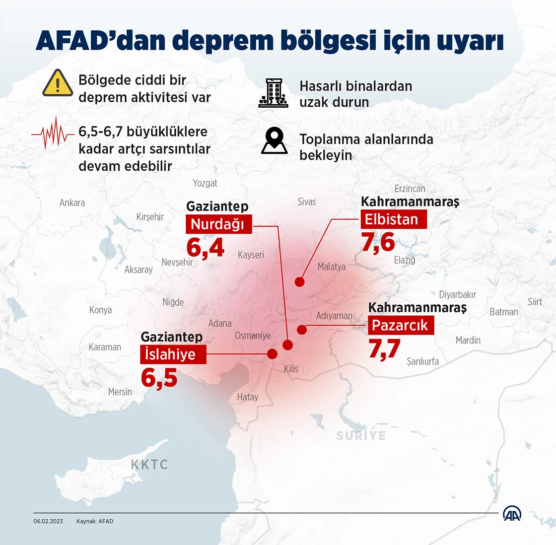 6 Şubat depremi tam olarak nerede oldu? 2023 Kahramanmaraş Hatay depremi konumu neresi? (HARİTALI)