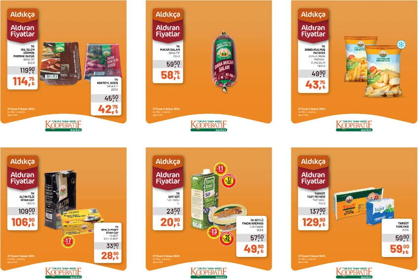 Tarım Kredi marketinde kampanya için son 3 gün! Çay, şeker, peynir, süt, sucuk, salam fiyatlarında büyük indirim...