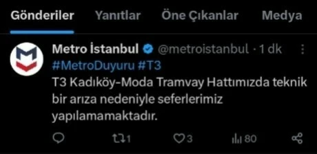 Kadıköy'de yangın! Tramvay seferleri durdu