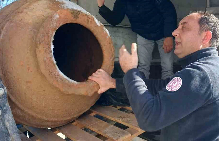 Ortaköy'de Roma dönemine ait küp bulundu