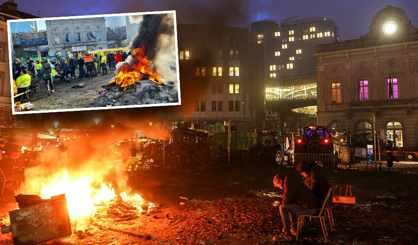 Avrupa yangın yeri! Çiftçiler bin 200 traktörle AB'nin kalbine akın etti