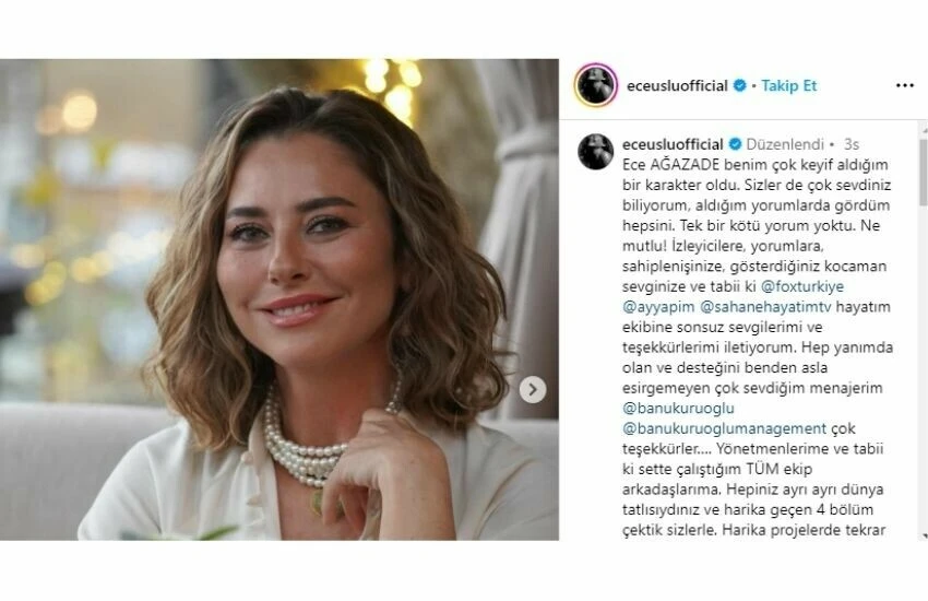 Ece Uslu’dan rol arkadaşı Hilal Altınbilek’e övgü dolu sözler - 2. Resim