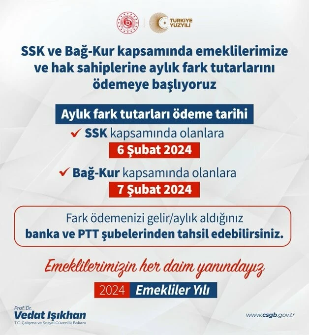 Emekli zammı Resmi Gazete’de yayımlandı mı? Emekli ek zamlı maaş farkı ne zaman yatırılacak? Emekli maaş farkları yattı mı? Emekli maaşlarına seyyanen zam yapılacak mı?