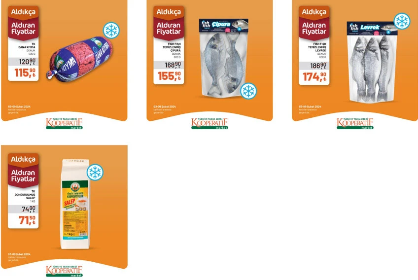 Tarım Kredi marketinde şubat ayına özel kampanya... Kıyma, tavuk, balık fiyatlarında büyük indirim!