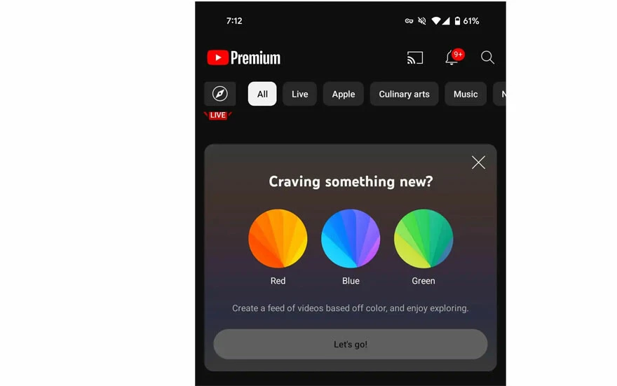 YouTube'dan bir garip yenilik.... Renginize göre video önerecek, ilk görüntüler paylaşıldı