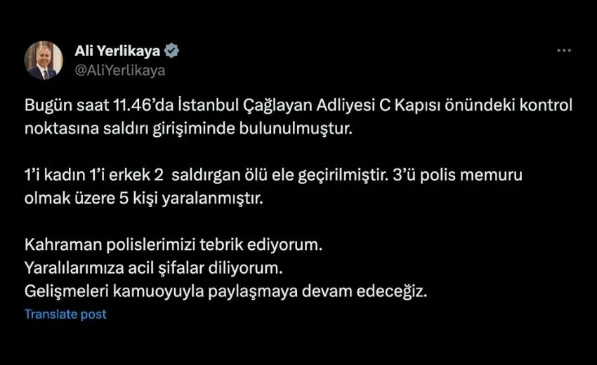 Çağlayan Adliyesi silahlı çatışma görüntüleri var mı? (VİDEO) Adliye'de silahlı saldırı anları! - 1. Resim