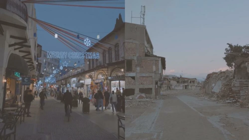 Cıvıl cıvıl caddeler artık yok! Depremin öncesi sonrası kareleri dehşeti ortaya serdi - 2. Resim