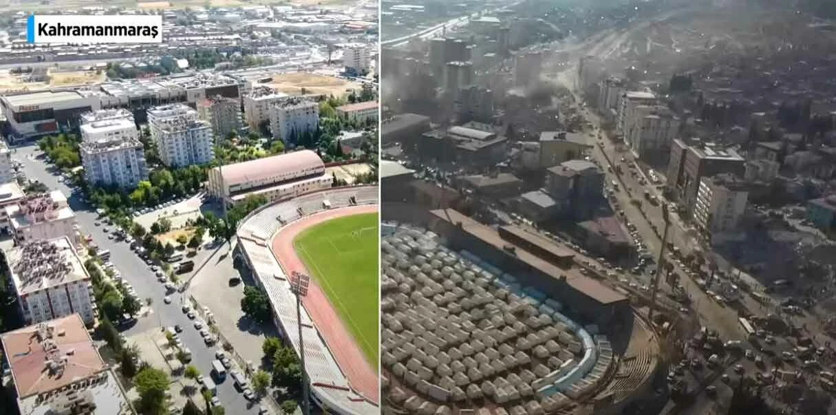 Cıvıl cıvıl caddeler artık yok! Depremin öncesi sonrası kareleri dehşeti ortaya serdi - 5. Resim