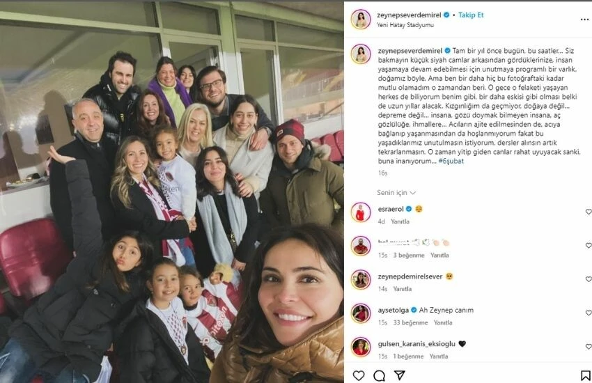 Volkan Demirel’in eşi Zeynep Demirel'den 6 Şubat depreminin ilk yılında ağlatan paylaşım