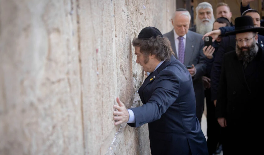 Arjantin Devlet Başkanı Milei, Ağlama Duvarı'nın hakkını verdi